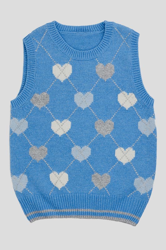 A knitted vest for a baby