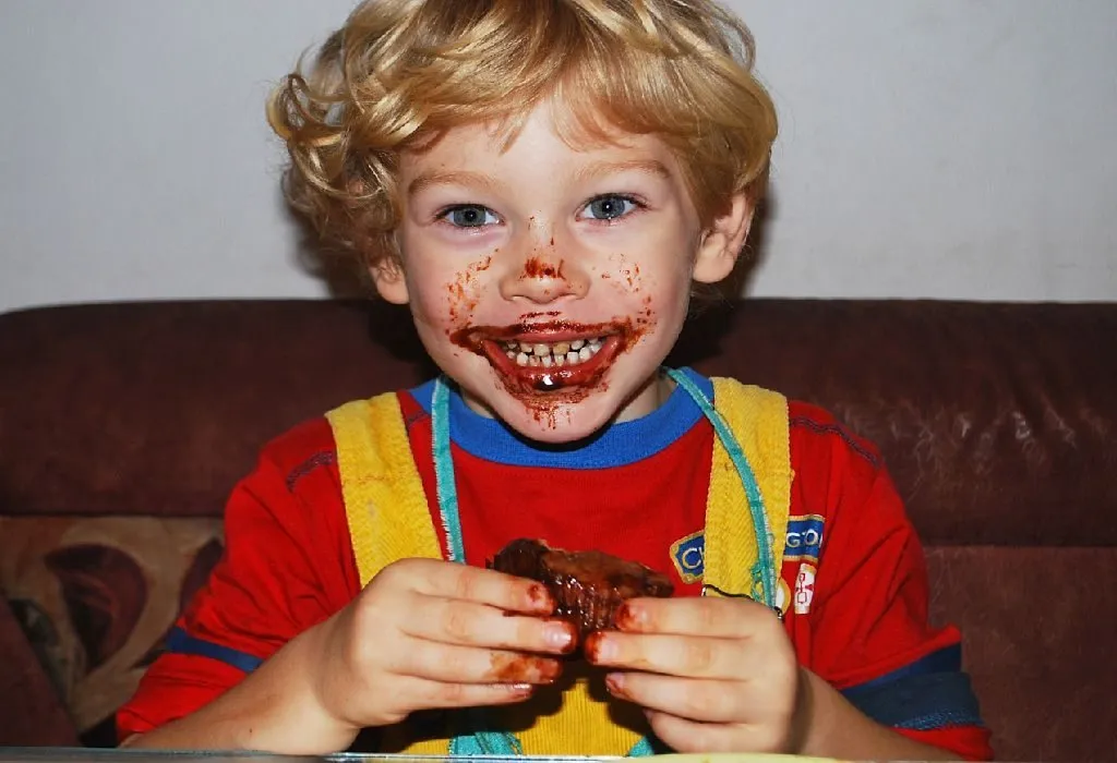 Break the Food for Him: