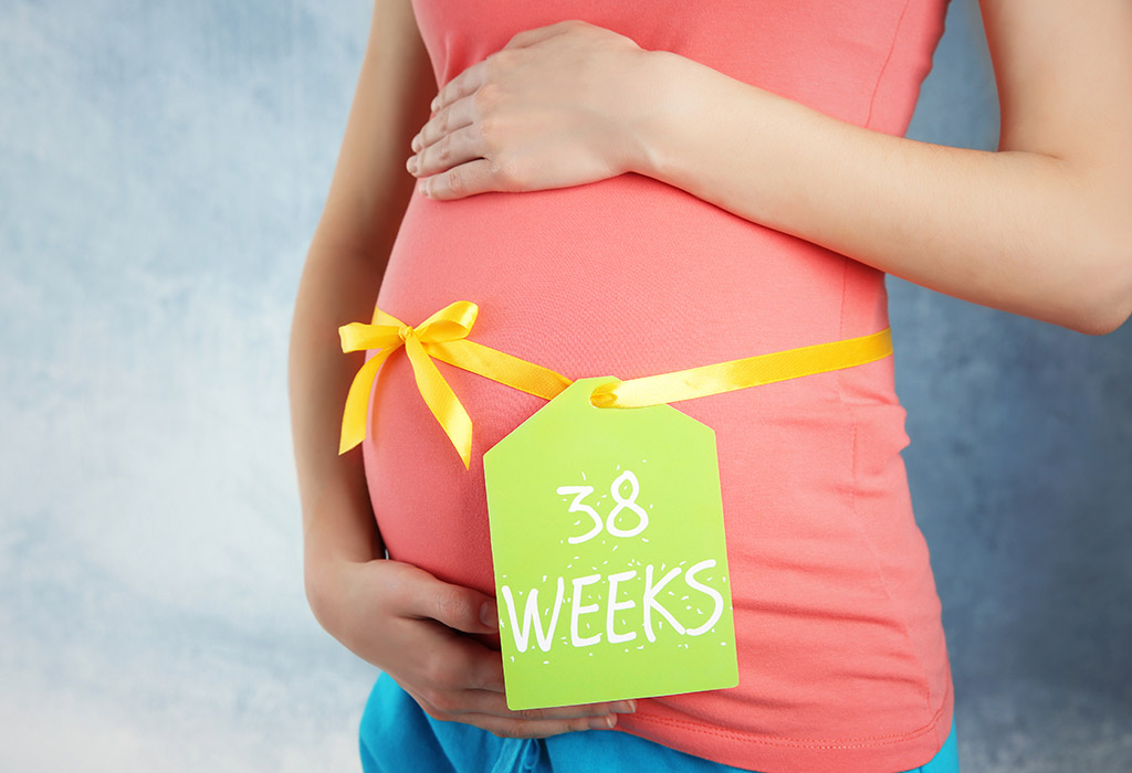 गर्भावस्था के 38 वें सप्ताह में पेट