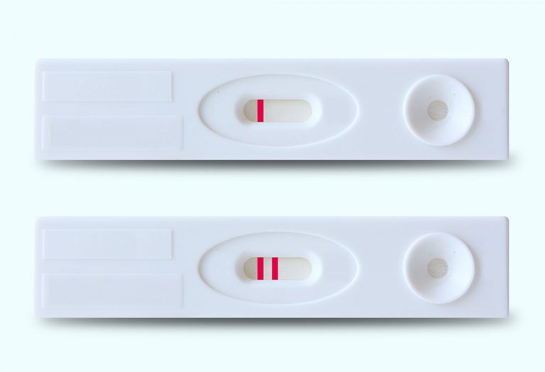 सकारात्मक गर्भावस्था परीक्षण कैसा दिखता है?
