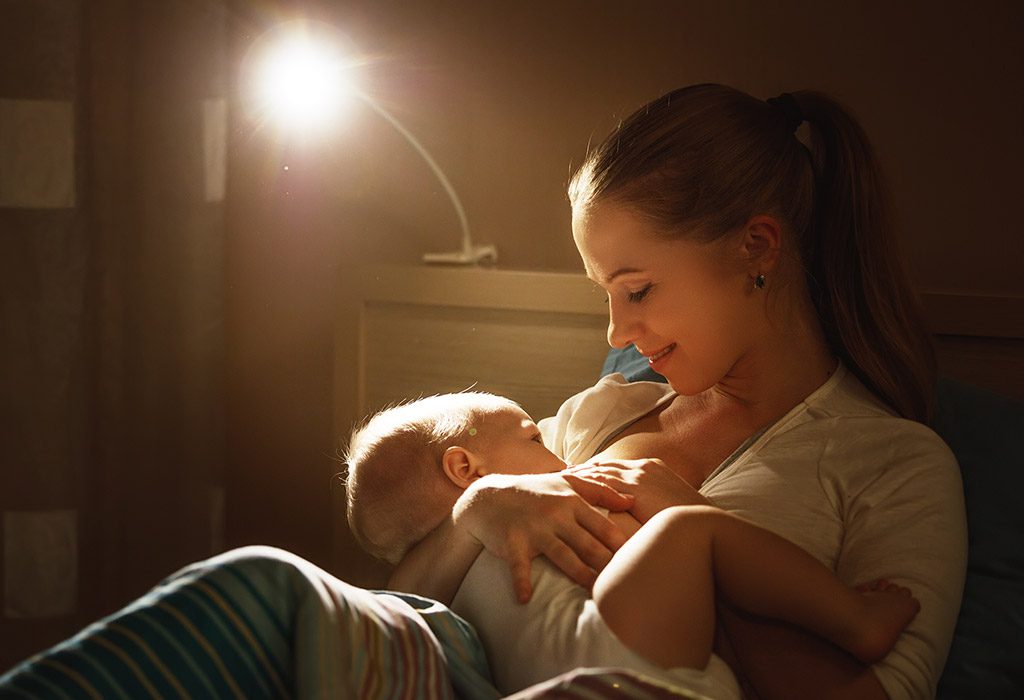Breastfeeding a Baby at Night