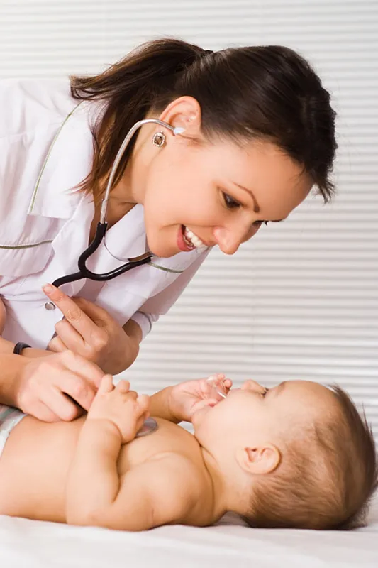 Baby at doctors