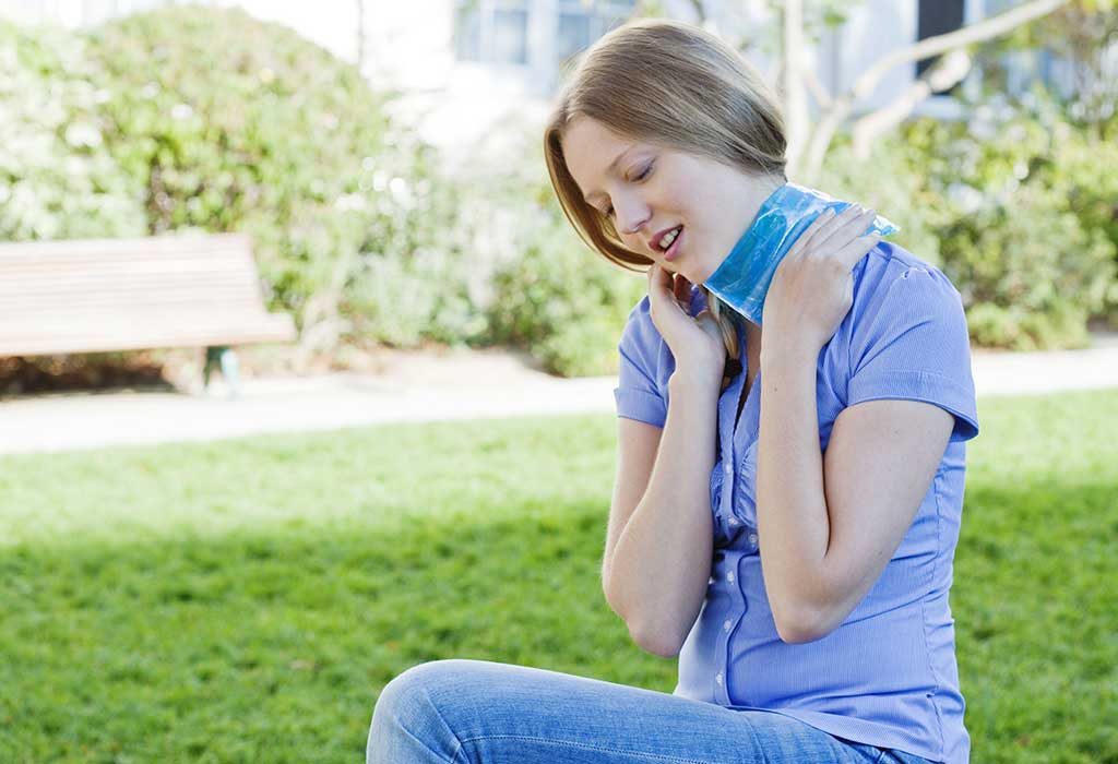 Heating pad on back while pregnant