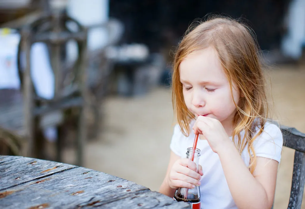 Girl Drinking Cold Drink