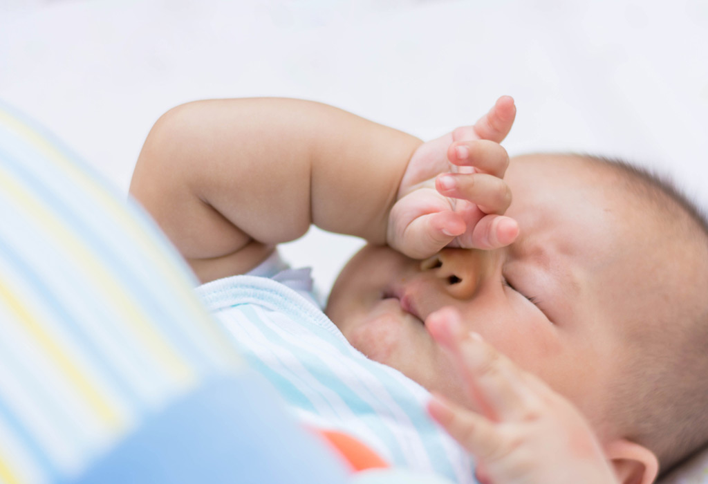 Baby wakes up rubbing deals nose