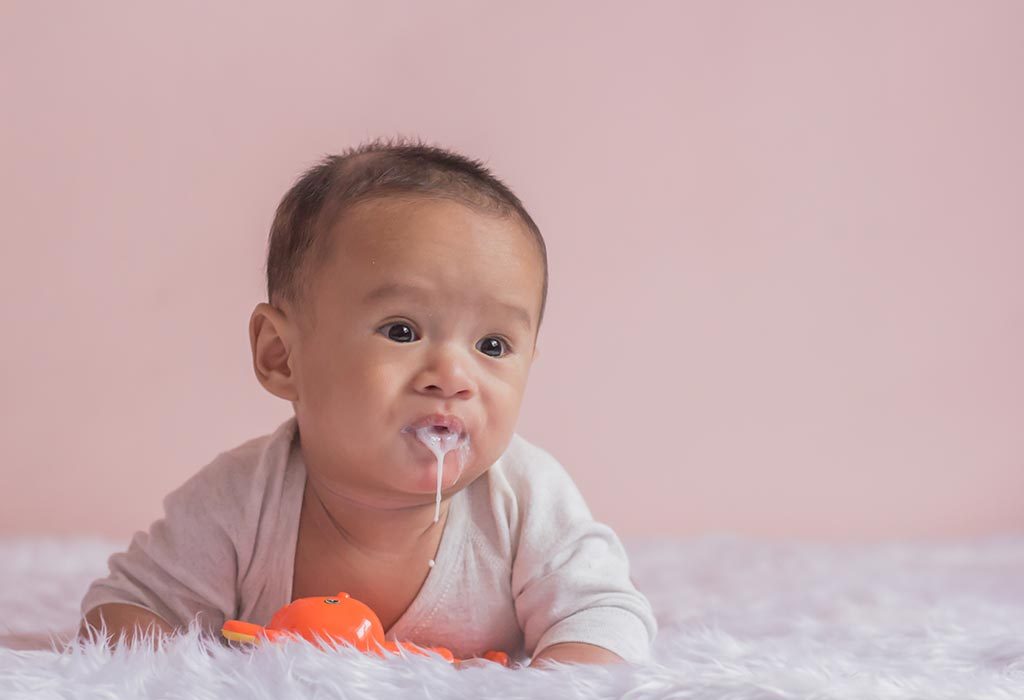 baby vomiting water