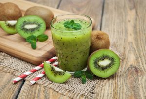 A glass of Kiwi smoothie