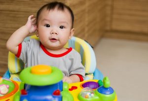 Baby walker with toys