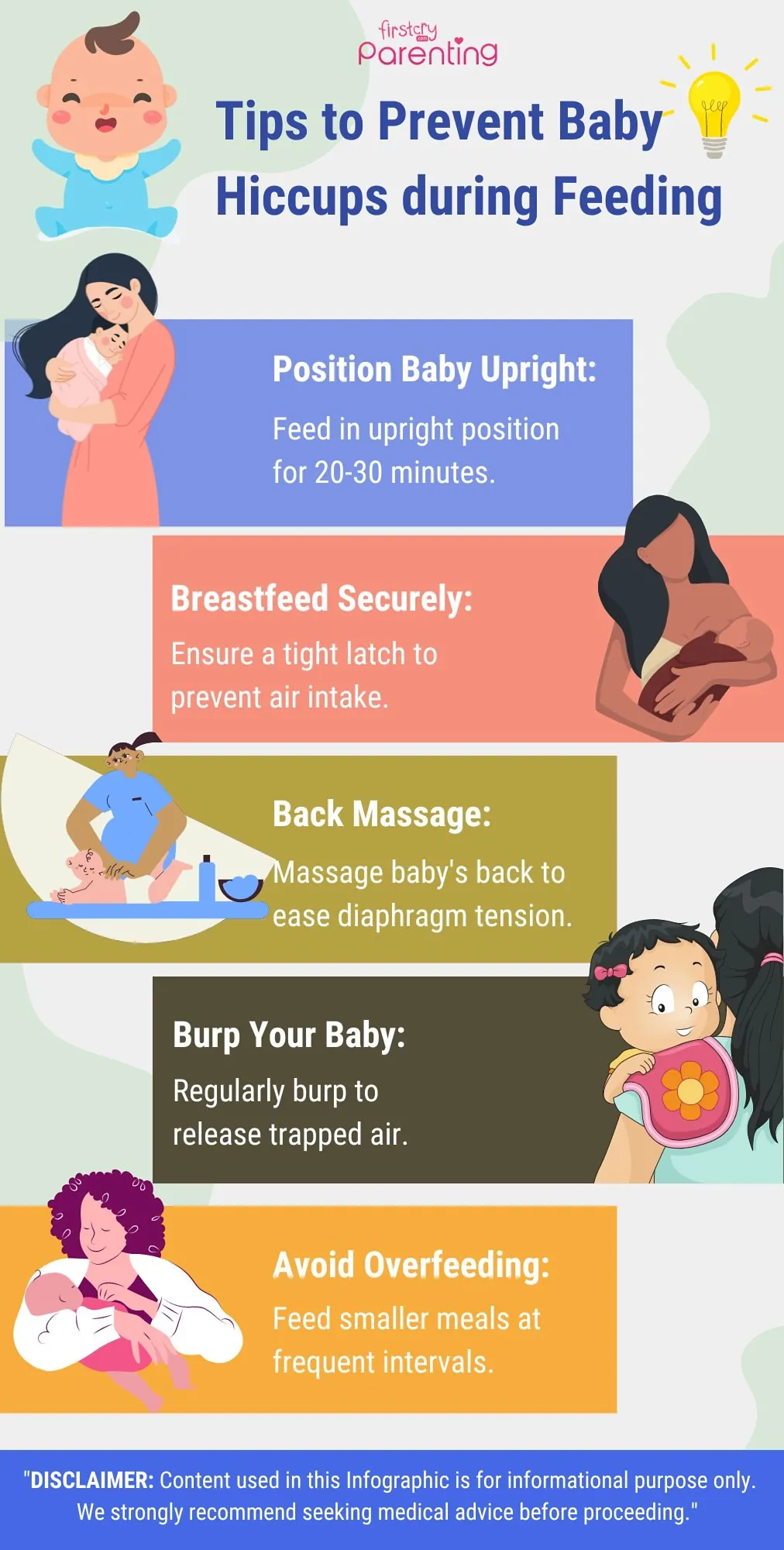 Tips to Prevent Baby Hiccups during Feeding - Infographic