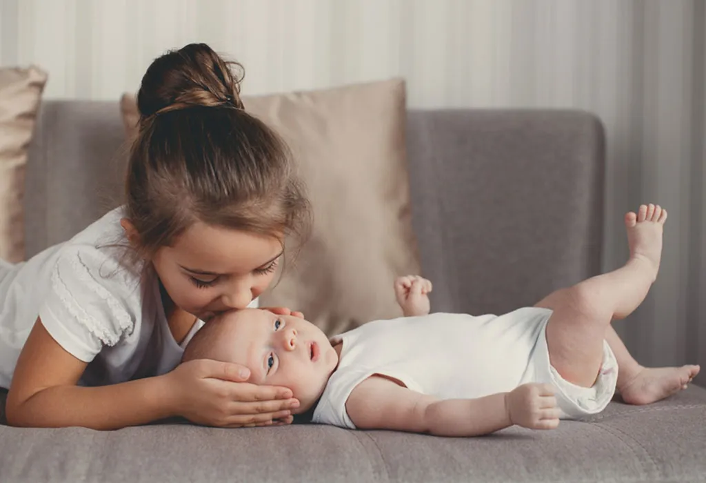 Baby with big sister