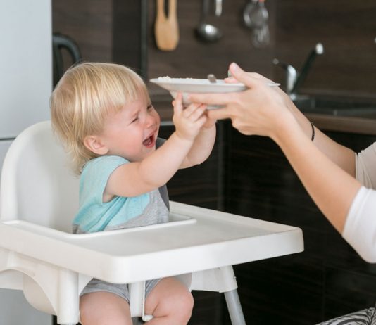 Little boy refuses to eat food