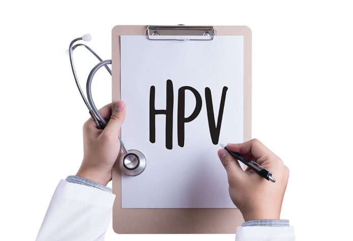 HPV written on a paper