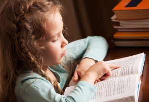 Girl reading a book