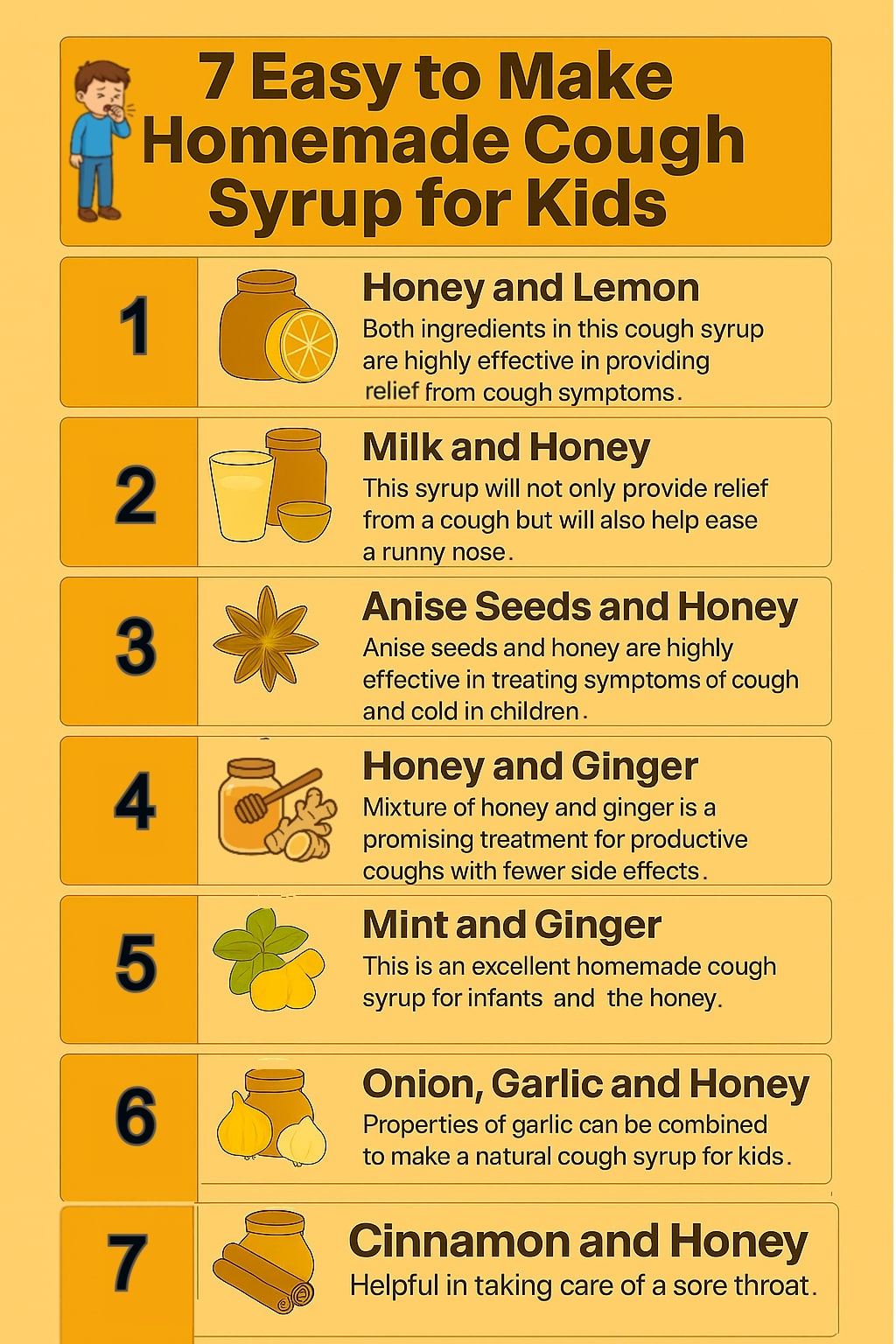 7 Easy to Make Homemade Cough Syrup for Kids