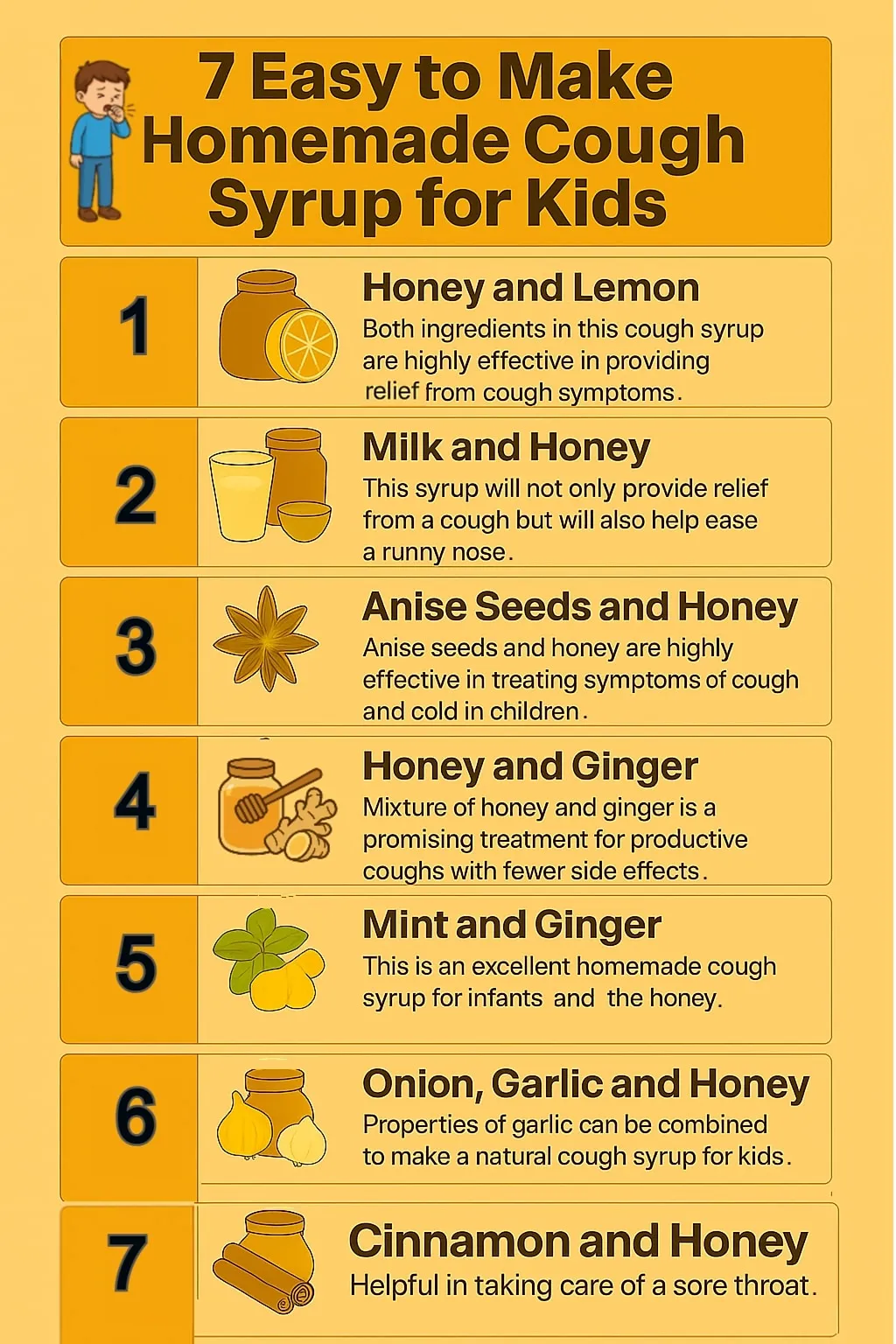 7 Easy to Make Homemade Cough Syrup for Kids