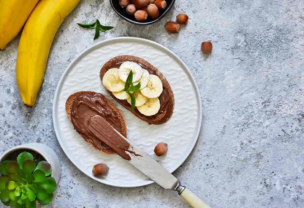  Grilled Banana Chocolate Sandwich 