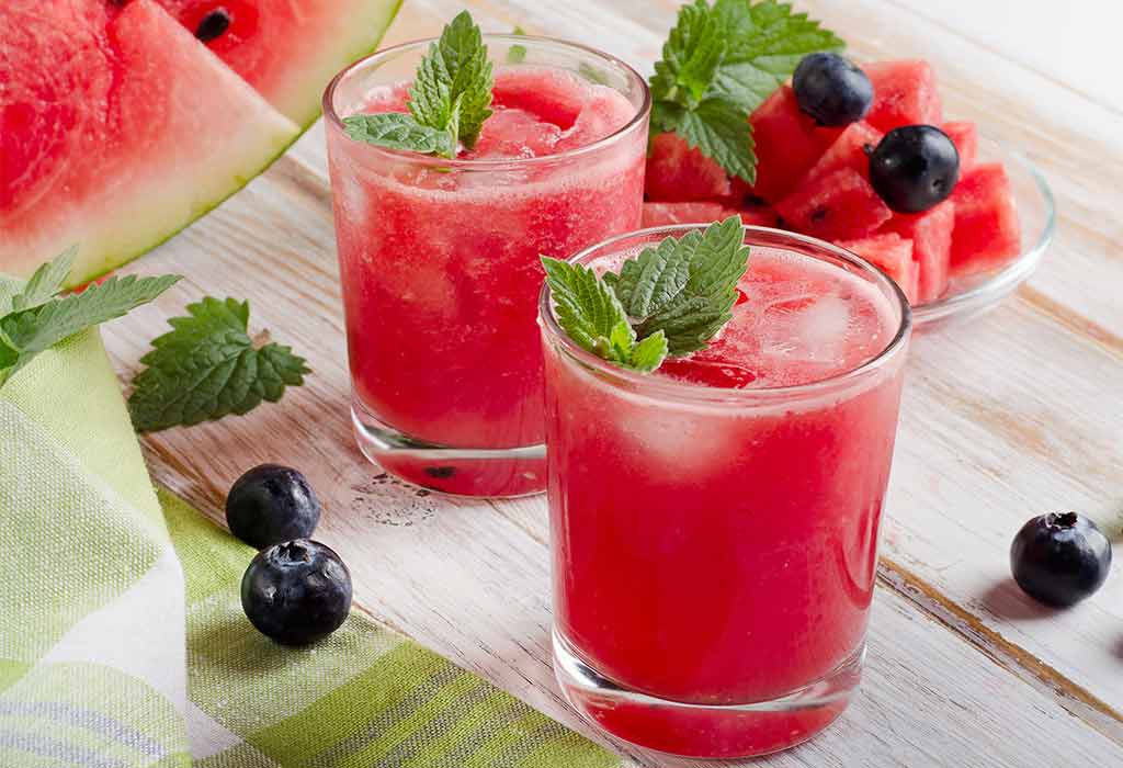 Watermelon and Blueberry Smoothie