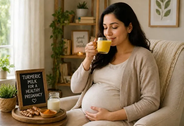 Turmeric Milk in Pregnancy - Benefits and Side-Effects