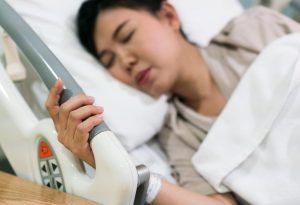 Woman in labour at hospital