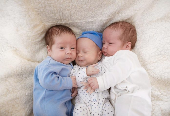 New born triplets