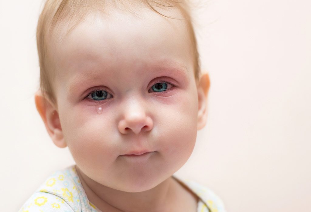 nasal spray in baby's eye