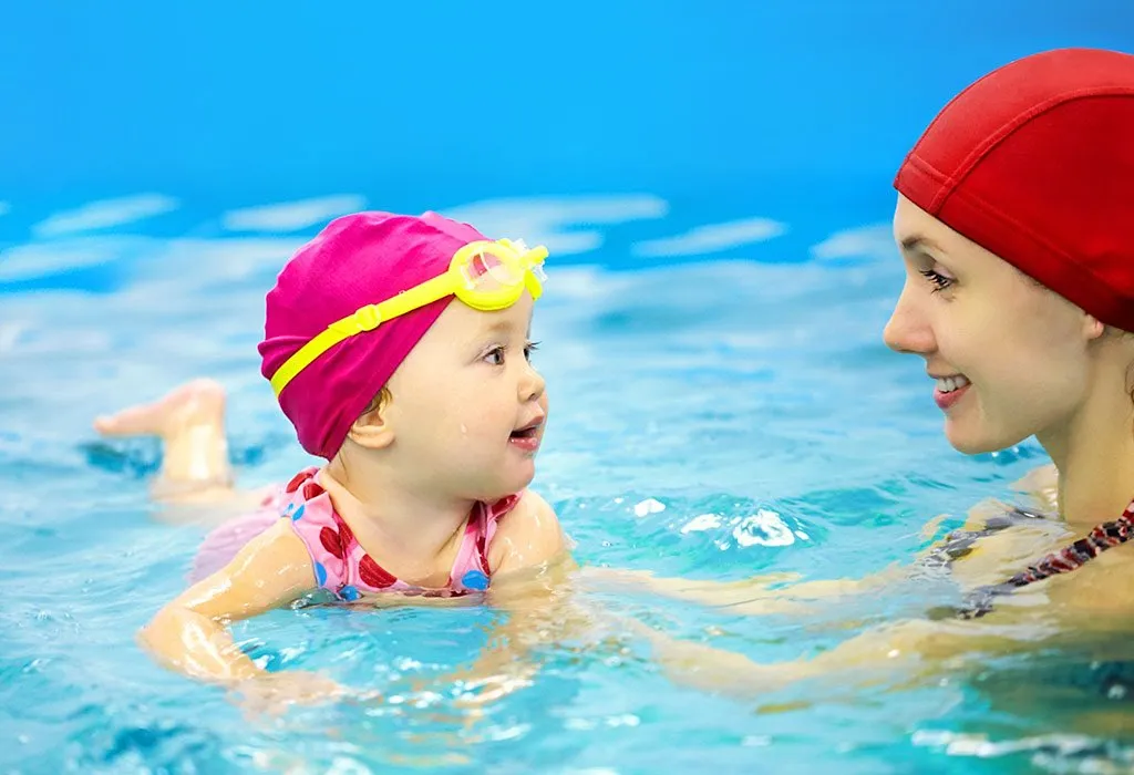 Baby swimming