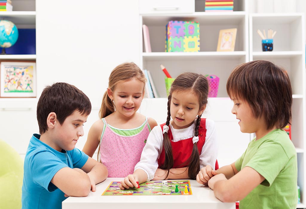 kids playing a game