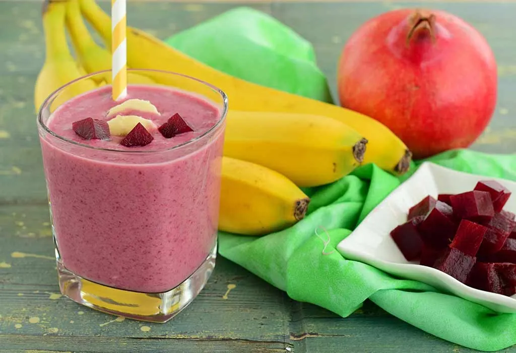 Beetroot Pomegranate Banana Smoothie