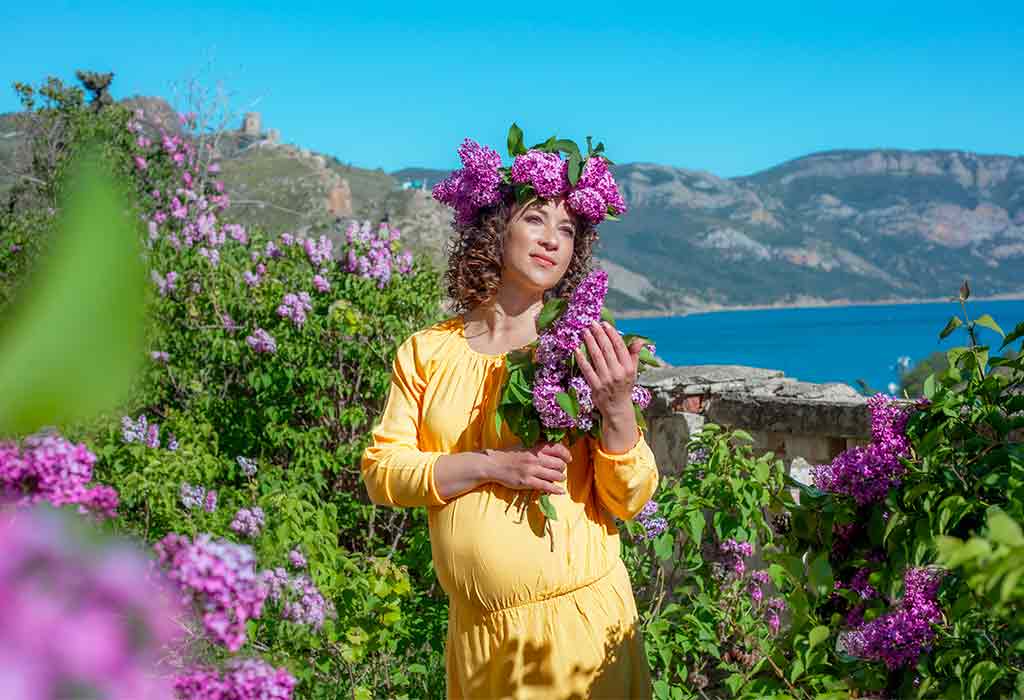 Floral Head Dress on Crown