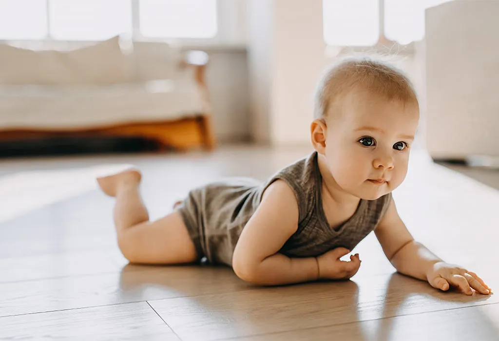 Baby crawling