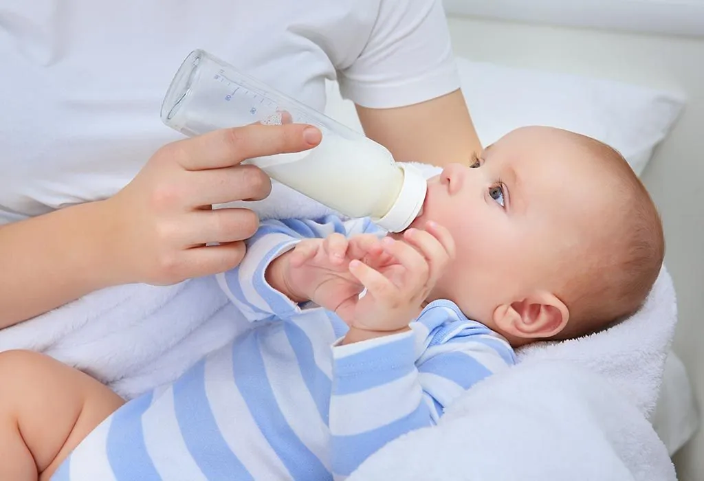 Baby drinking milk
