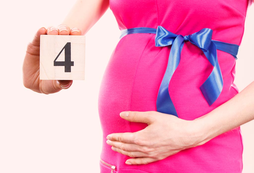 गर्भधारणेच्या ४थ्या महिन्यातील लक्षणे, शारीरिक बदल, आहार आणि काळजी
