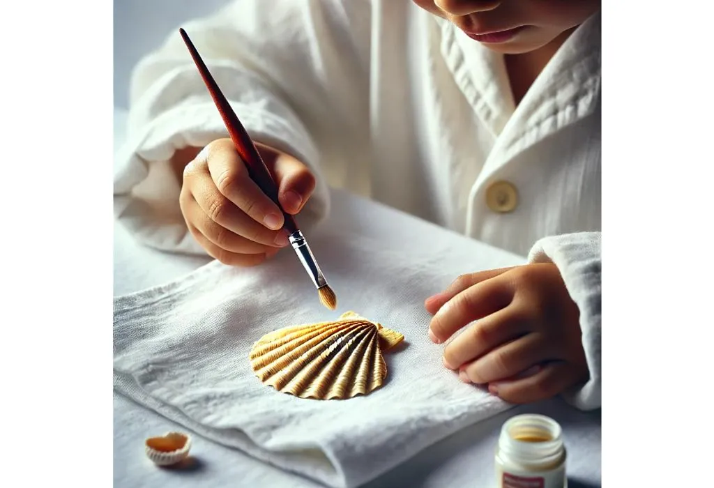 Painting by Turning Seashells into a Canvas