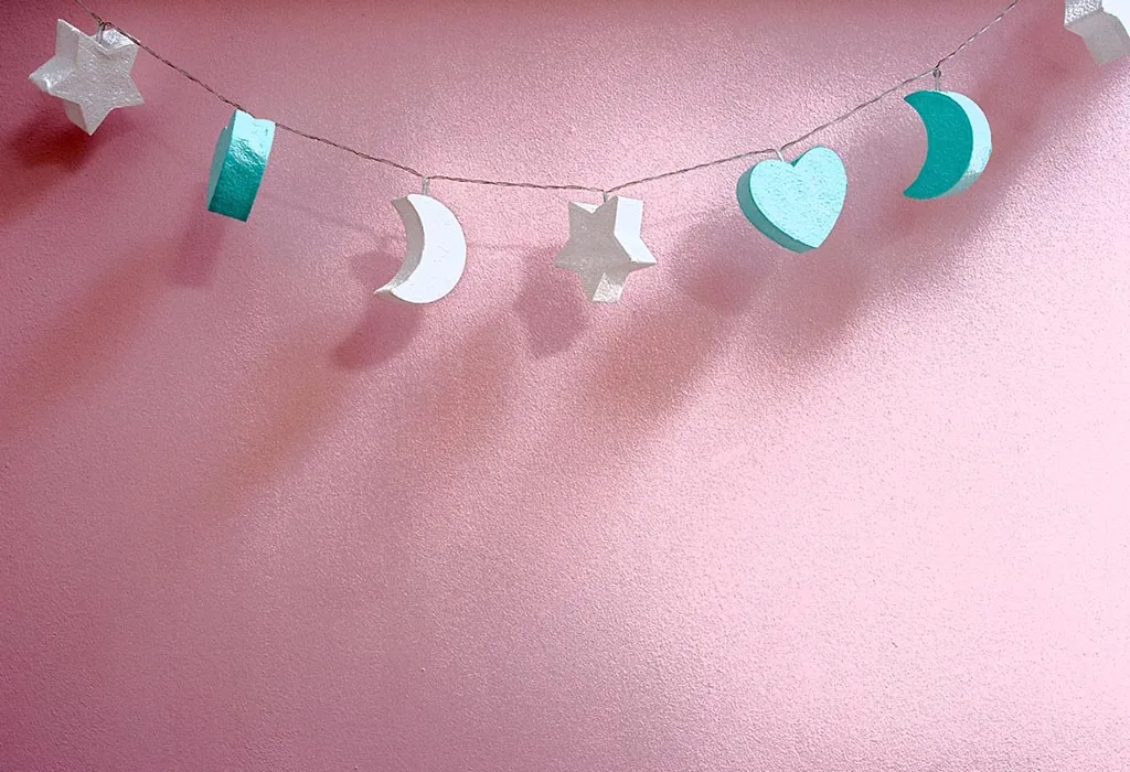 Dangling Moon and Stars Around the House