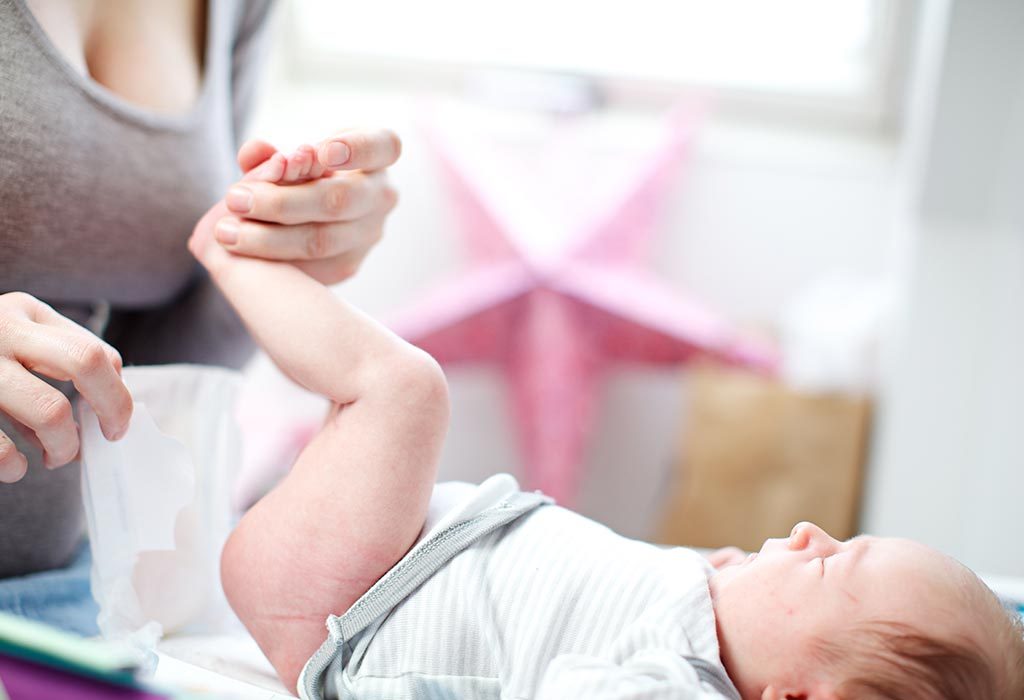 baby with diapers