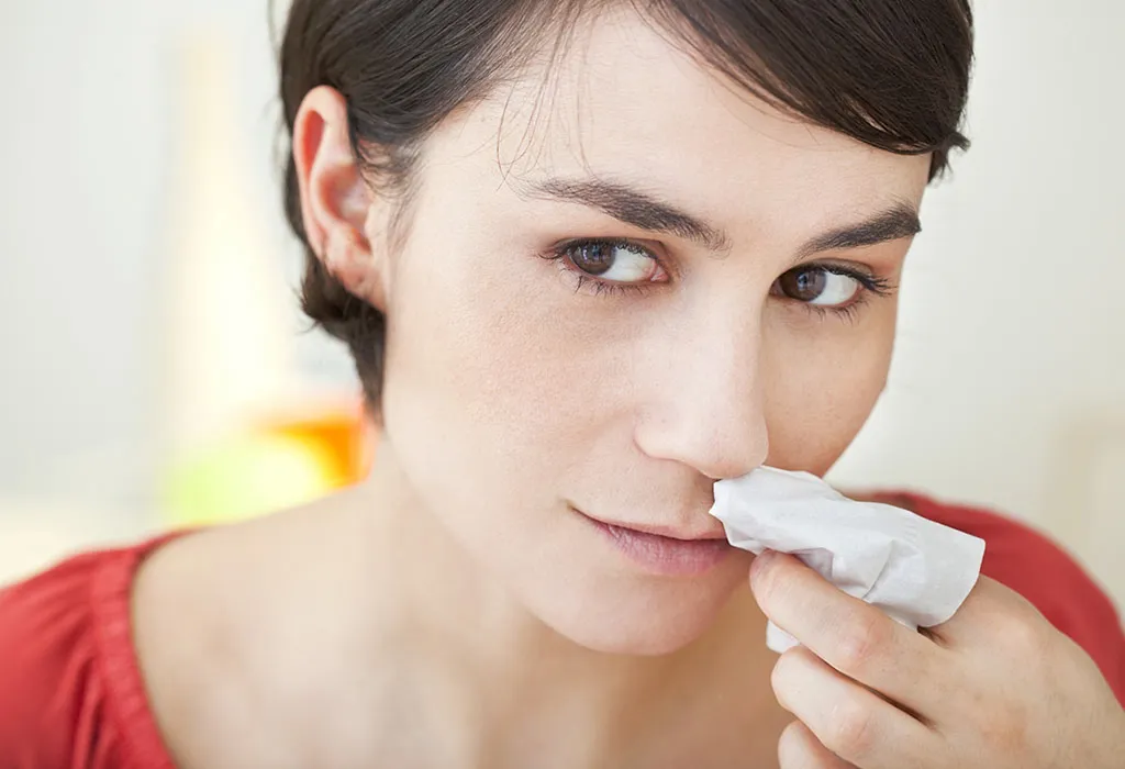 Pregnancy Sign - Nasal Stuffiness or Bleeding From the Nose