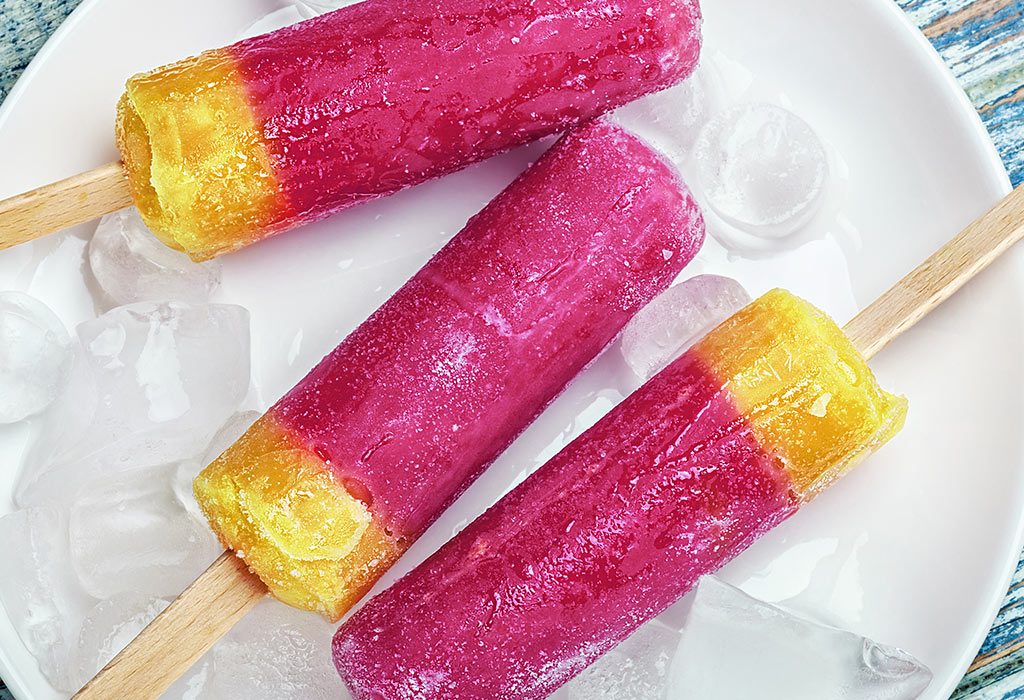 Pineapple and Watermelon Popsicle