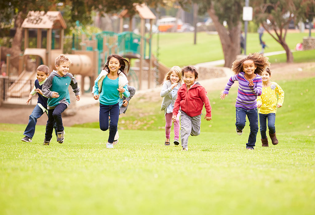 children playing in the park