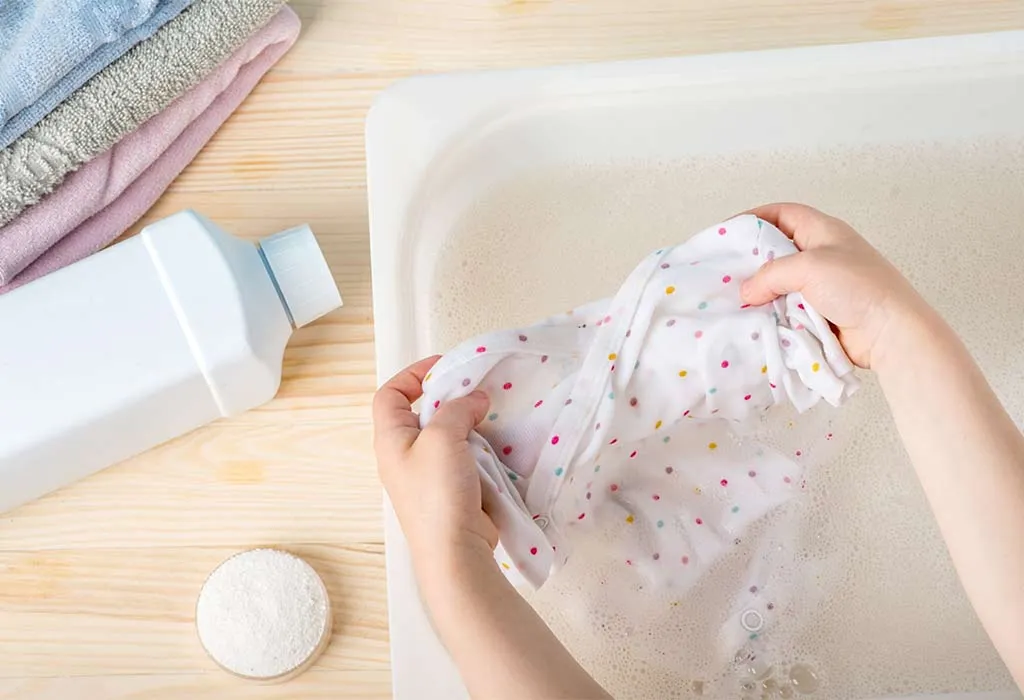 Wash the baby clothes separately