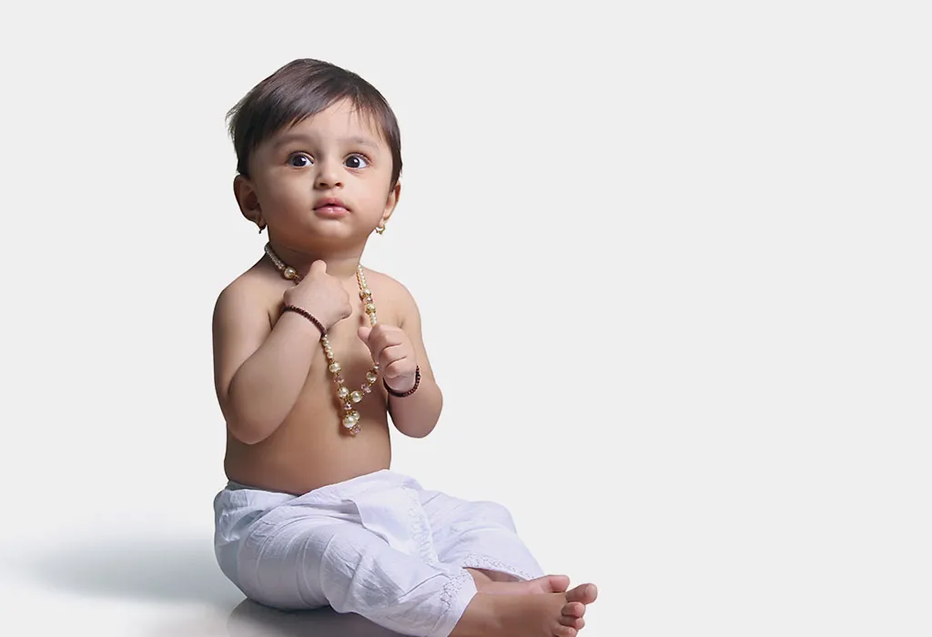A baby in dhoti