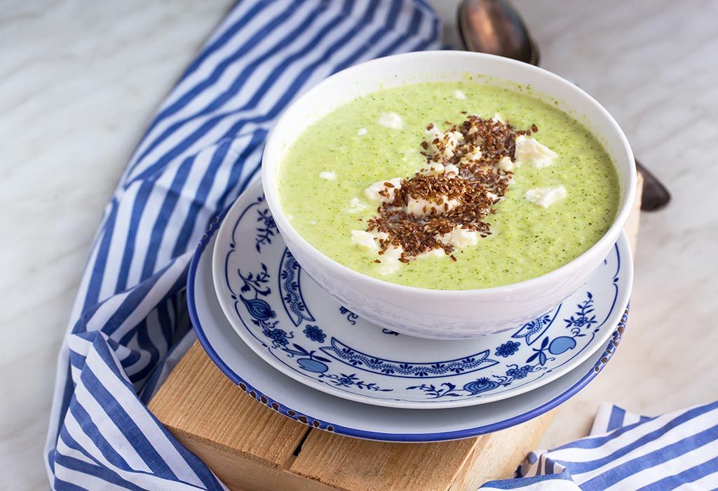 BROCCOLI SOUP WITH FETA CHEESE