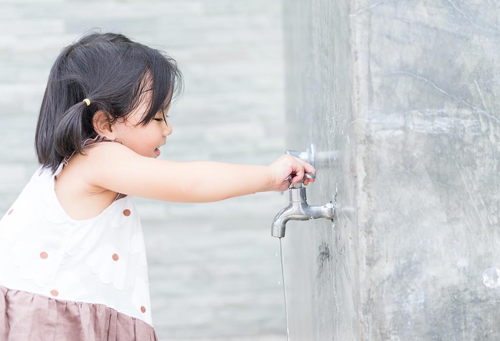 Girl Closing Tap