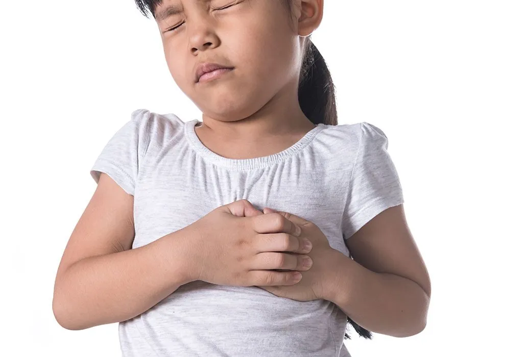 Child having chest pain 