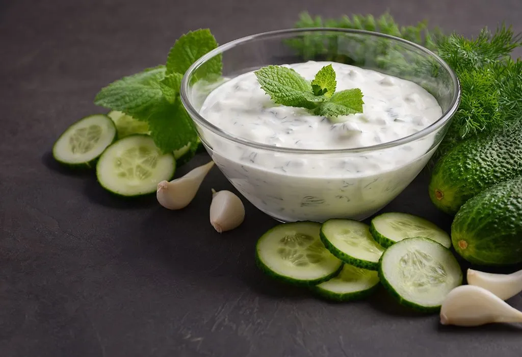 Minty Cucumber With Curd