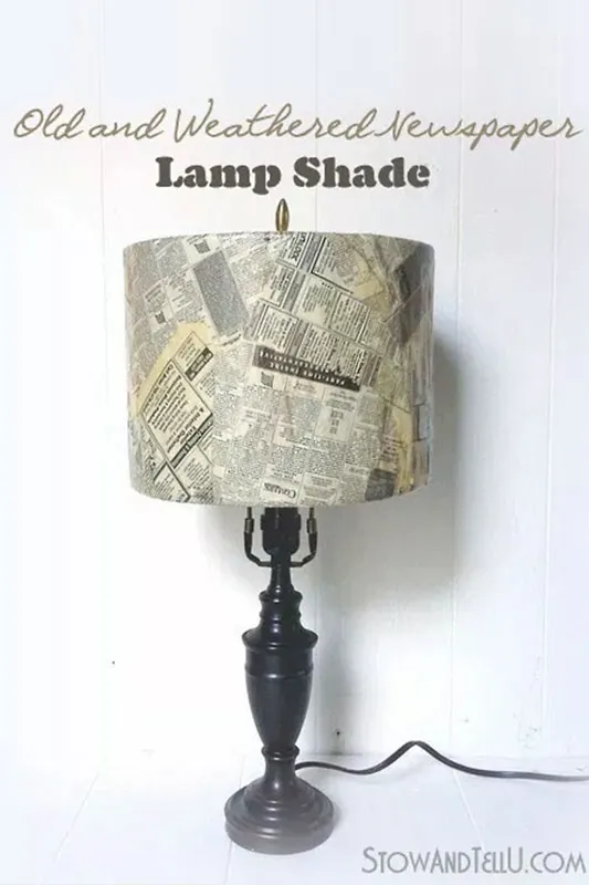 Newspaper Lamp Shade