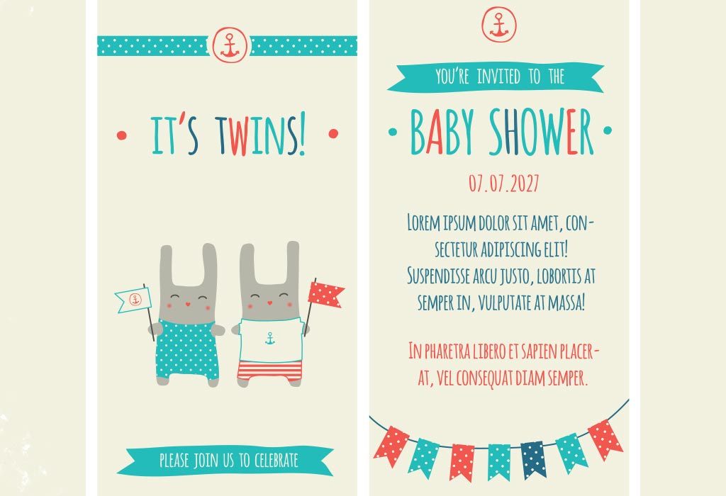 baby shower invitation in english