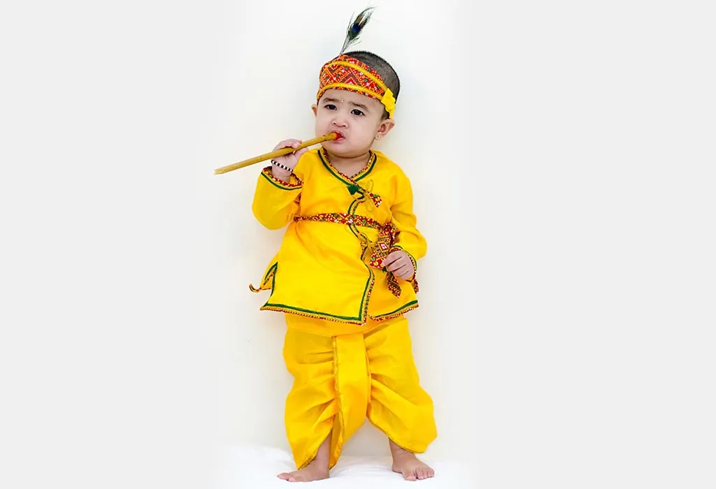Bright Yellow Krishna Costume