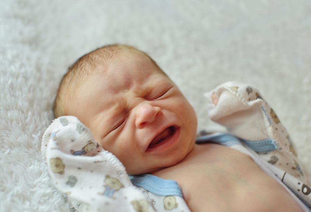 newborn baby crying all night