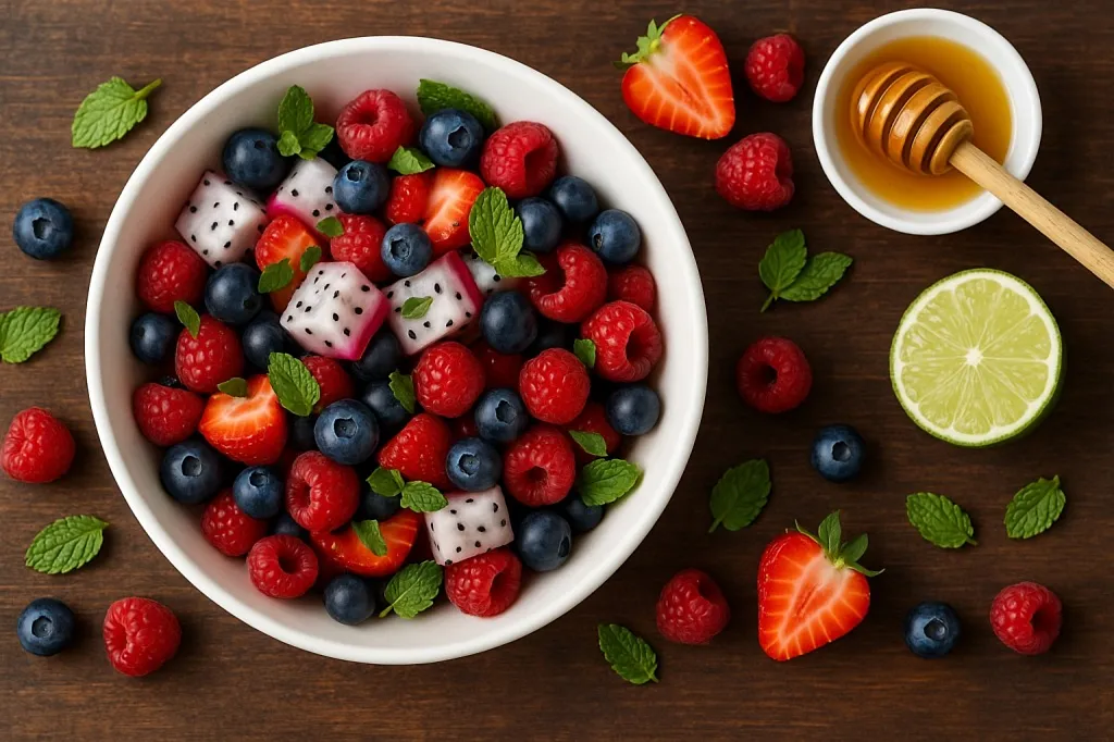 Dragon Fruit and Mixed Berry Salad Dragon Fruit and Mixed Berry Salad