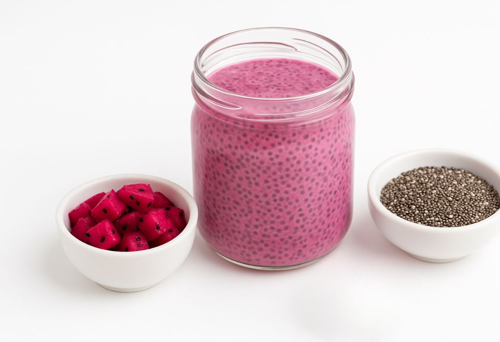 Dragon Fruit and Chia Seed Pudding